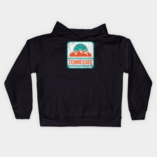 Retro Vintage Tennessee USA Mountain Gift for Men Kids Hoodie by JKFDesigns